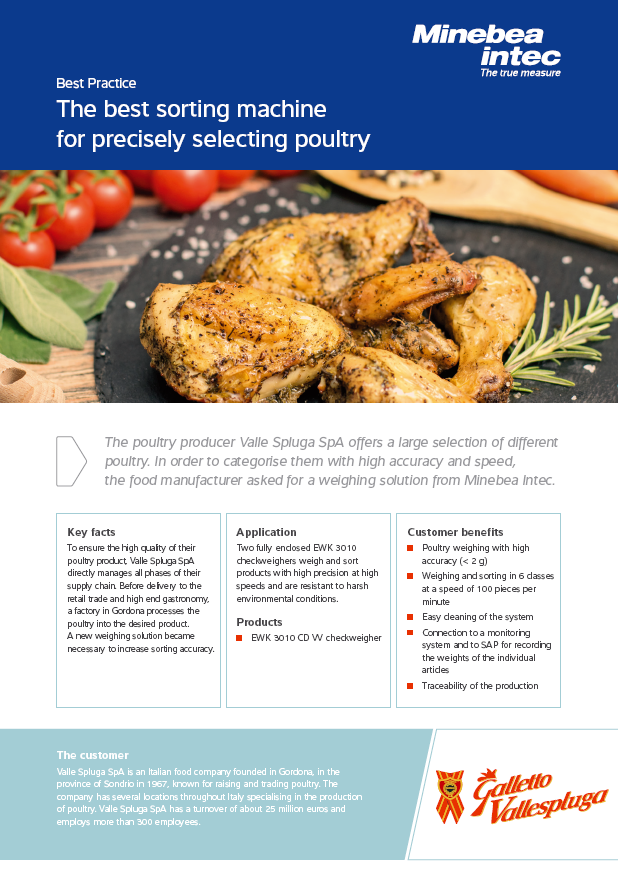 Sortirnica za natančen izbor perutnine - Sartorius Croatia 