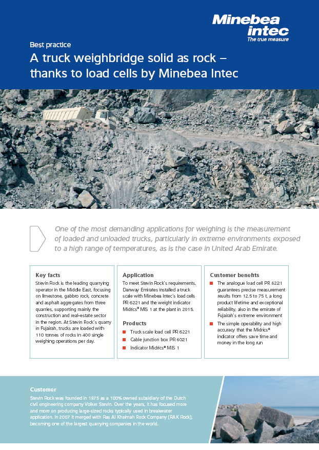 Vage za kamione i mjerne ćelije Minebea Intec - Sartorius Croatia 