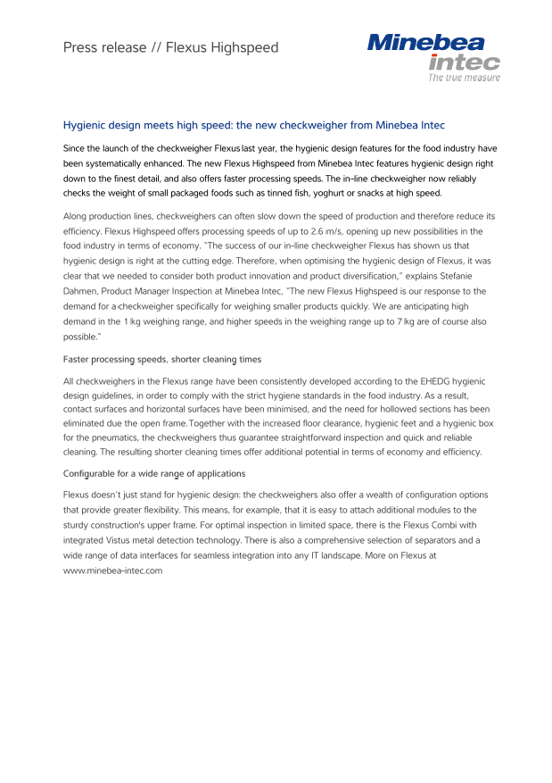 Higijenski dizajn i brzina: Nova kontrolna vaga Flexus Highspeed  - Sartorius Croatia 