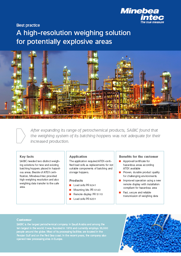Rješenja za vaganje visoke rezolucije u potencijalno eksplozivnim područjima - Sartorius Croatia 