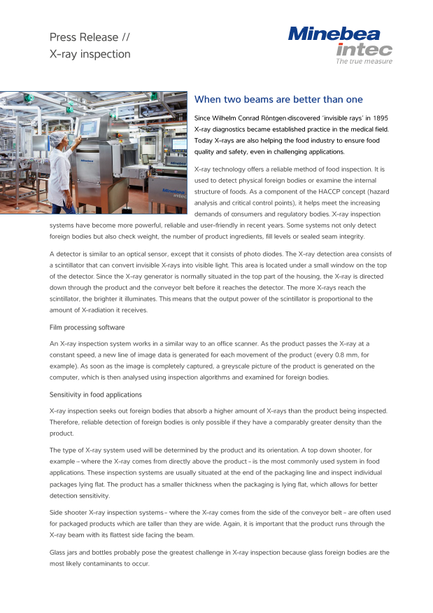 X-ray inspection sytems - Sartorius Croatia