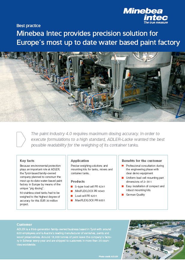 Precizna rješenja za tvornicu boja na bazi vode - Sartorius Croatia 